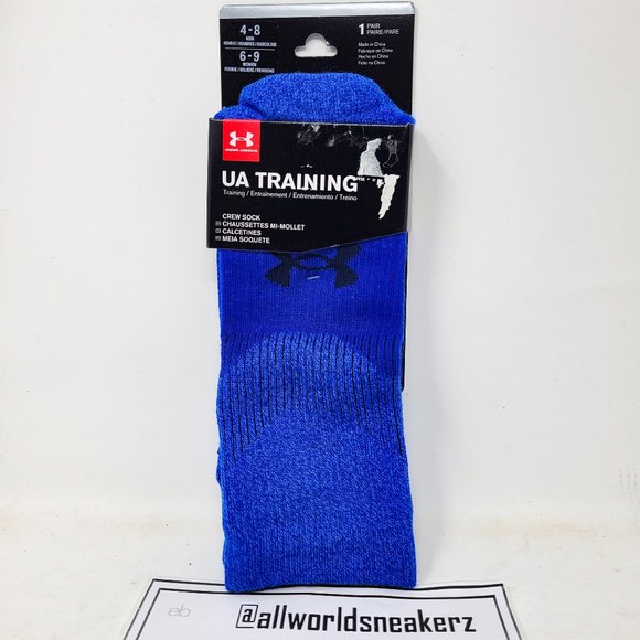 Under Armour Training Socks Blue Athletic Football 1329331-400 Soccer Futbol S - Picture 2 of 11